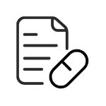 Icon eines Rezepts mit Tablette